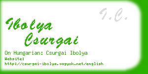 ibolya csurgai business card